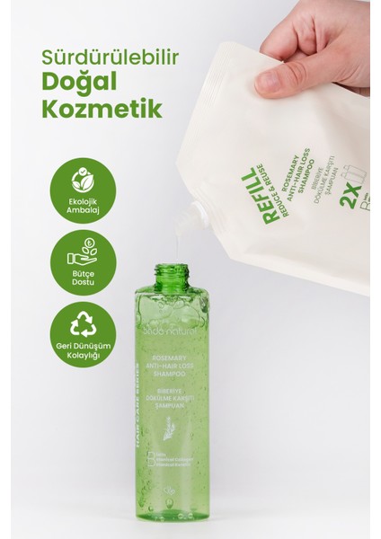 Biberiye Saç Dökulme Karşıtı Bakım Şampuan Refill Paket 500 ml