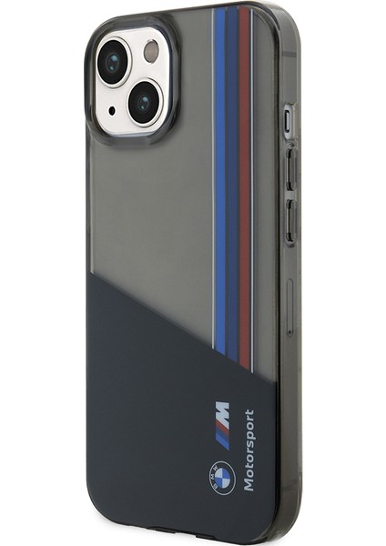 iPhone 14 Uyumlu Kılıf Bmw Orjinal Lisanslı Yarı Transparan M Dizayn Çizgili Kapak Siyah fiyatları