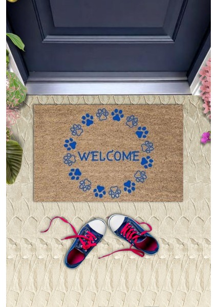 Kapı Önü Paspası Dekoratif Dijital Baskı Welcome P-2472 fiyatları