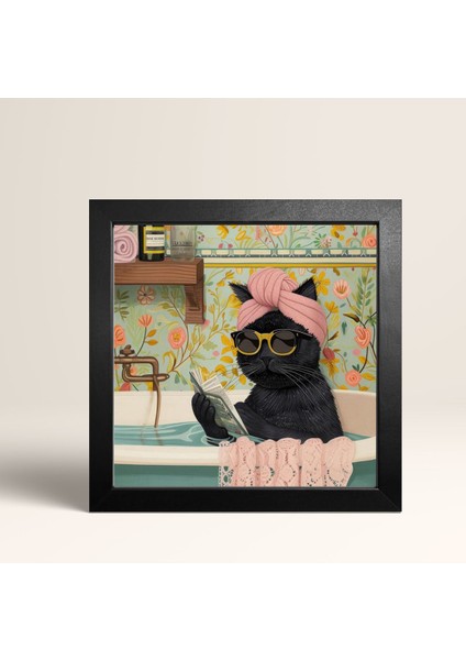 Siyah Ahşap Çerçeveli Tek Parça Poster Tablo KTC/023 fiyatları