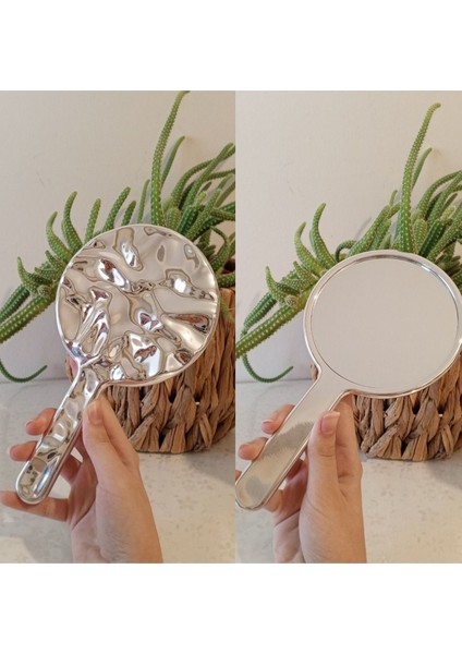 Taşınabilir Yuvarlak Sıvı Tasarımlı Makyaj Aynası, Seyahat Için Şık ve Pratik