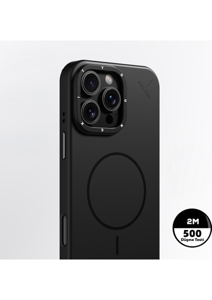 iPhone 16 Pro Max Uyumlu Kılıf M-Safe Şarj Özellikli Youngkit Dynamag Serisi Kapak Siyah modelleri