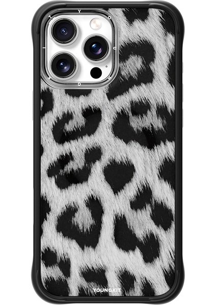 iPhone 15 Pro Max Uyumlu Kılıf M-Safe Şarj Özellikli Youngkit Leopard Serisi Kapak Siyah fiyatları