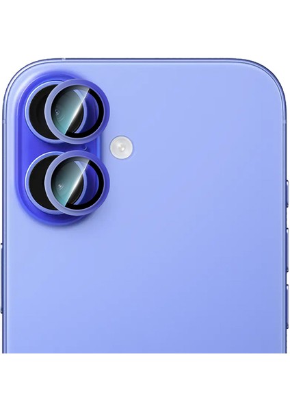 iPhone 16 Uyumlu Alloy Serisi Oleofobik Anti Reflective Kamera Lens Koruyucu Mavi fiyatları