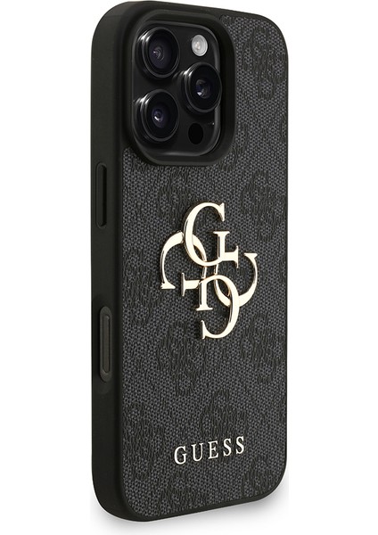 iPhone 16 Pro Max Uyumlu Kılıf Guess Lisanslı Bilek Askı Ipli Metal 4g ve Yazı Logolu Kapak Siyah fırsatları