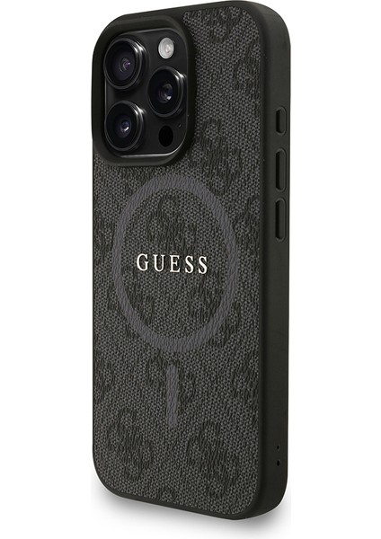 iPhone 16 Pro Max Uyumlu Kılıf Guess Lisanslı M-Safe Uyumlu Bilek Askı Ipli Yazı Logolu Kapak Siyah fiyatları