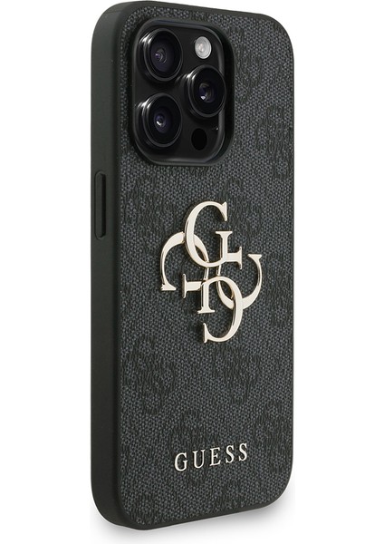 iPhone 15 Pro Max Uyumlu Kılıf Guess Lisanslı Bilek Askı Ipli Metal 4g ve Yazı Logolu Kapak Siyah fırsatları