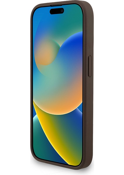 iPhone 15 Pro Max Uyumlu Kılıf Guess Lisanslı Bilek Askı Ipli Metal 4g ve Yazı Logolu Kapak Kahveren indirimleri