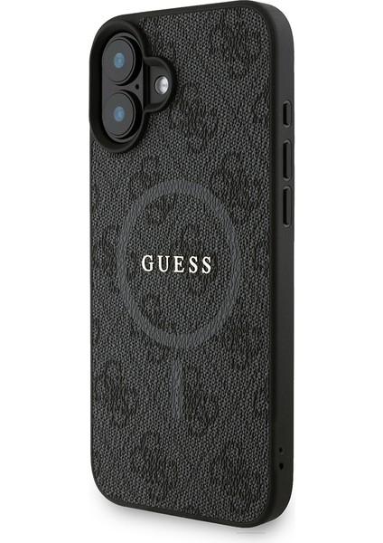 iPhone 16 Plus Uyumlu Kılıf Guess Lisanslı M-Safe Uyumlu Bilek Askı Ipli Yazı Logolu Kapak Siyah fiyatları