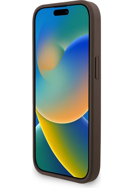 iPhone 15 Uyumlu Kılıf Guess Lisanslı M-Safe Uyumlu Bilek Askı Ipli Yazı Logolu Kapak Kahverengi indirimleri