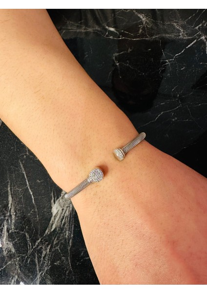 Gümüş Erkek Bileklik,0,55 Karat Beyaz Safir Bileklik Özel Tasarım,şık Hediye fiyatları