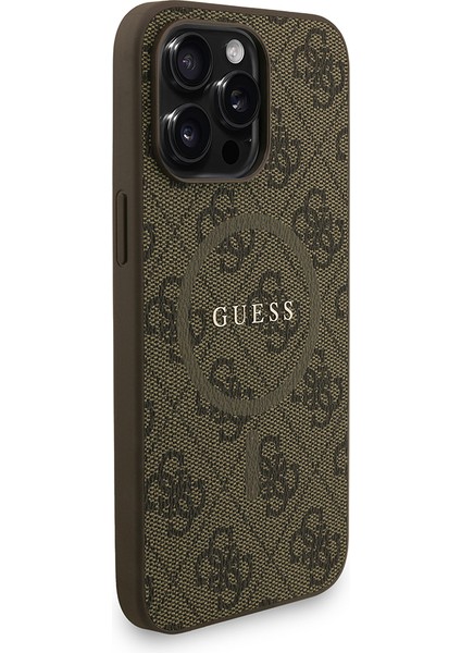 iPhone 13 Pro Max Uyumlu Kılıf Guess Lisanslı M-Safe Uyumlu Bilek Askı Ipli Yazı Logolu Kapak Kahve fırsatları