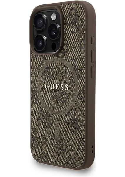 iPhone 16 Pro Max Uyumlu Kılıf Guess Lisanslı M-Safe Uyumlu Bilek Askı Ipli Yazı Logolu Kapak Kahve fiyatları