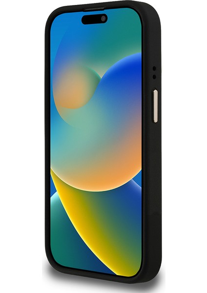 iPhone 15 Pro Uyumlu Kılıf Guess Lisanslı Üçgen Logo 4g Desenli Kamera Standlı Kapak Siyah indirimleri