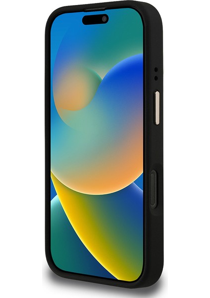 iPhone 16 Pro Uyumlu Kılıf Guess Lisanslı Metal 4g ve Yazı Logolu Kamera Standlı Kapak Siyah indirimleri