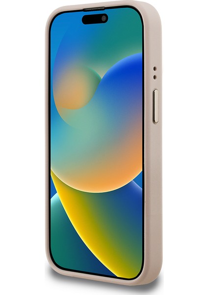 iPhone 15 Pro Uyumlu Kılıf Guess Lisanslı Üçgen Logo 4g Desenli Kamera Standlı Kapak Pembe indirimleri