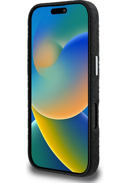 iPhone 16 Pro Uyumlu Kılıf Karl Lagerfeld Lisanslı Pu Deri Damgalı Metal Yazı Logolu Kapak Siyah indirimleri