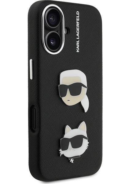 iPhone 16 Uyumlu Kılıf Karl Lagerfeld Lisanslı K&c Heads Pin Kapak Siyah fırsatları