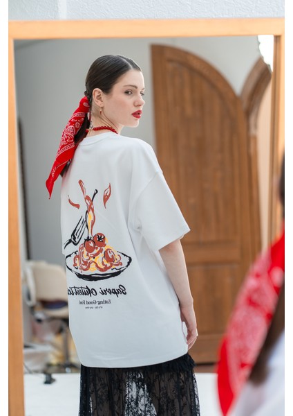 Sapori Autentici Grafikli Oversize T-Shirt