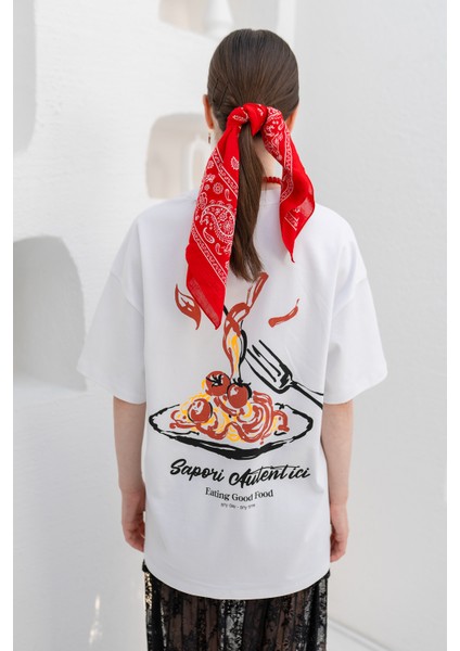 Sapori Autentici Grafikli Oversize T-Shirt fiyatları