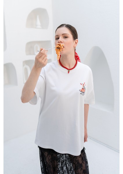 Sapori Autentici Grafikli Oversize T-Shirt modelleri