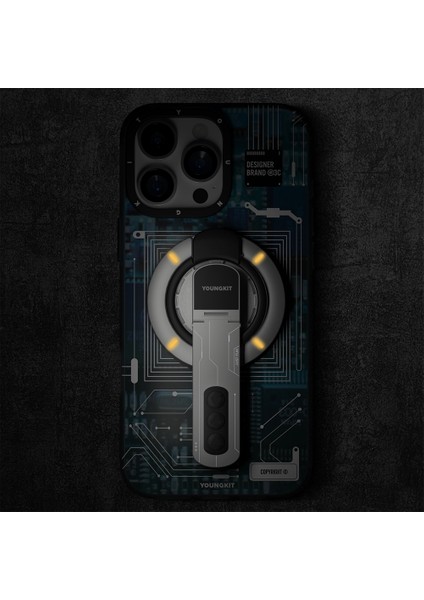 Technology Serisi Telefon ve Tabletler Için Magnetik Ring Stand Beyaz