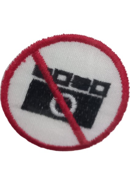 Aplike Ütü İle Yapışan Fotoğraf Makinesi Yasak Arma 3 cm