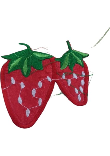 Aplike Ütü İle Yapışan 2'li Çilek Desen