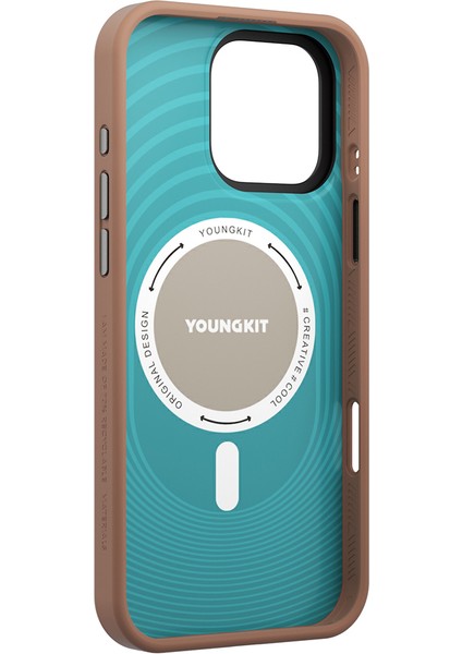 iPhone 16 Pro Max Uyumlu Kılıf M-Safe Şarj Özellikli Youngkit Dynamag Serisi Kapak Gold fırsatları