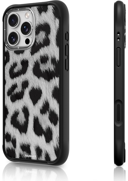 iPhone 16 Pro Max Uyumlu Kılıf M-Safe Şarj Özellikli Youngkit Leopard Serisi Kapak Siyah fırsatları