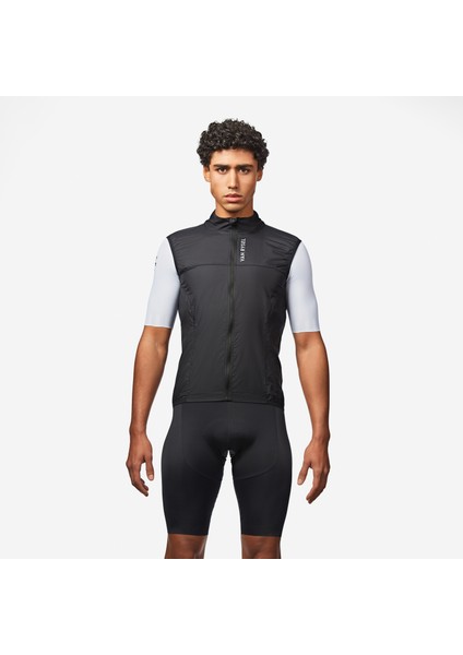 Van Rysel Erkek Kısa Kollu Yol Bisikleti Rüzgarlığı - Siyah - Rcr Ultra Llight