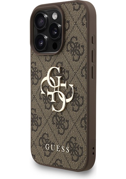 iPhone 16 Pro Max Uyumlu Kılıf Guess Lisanslı Bilek Askı Ipli Metal 4g ve Yazı Logolu Kapak Kahveren fiyatları