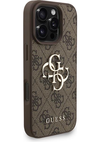 iPhone 16 Pro Max Uyumlu Kılıf Guess Lisanslı Bilek Askı Ipli Metal 4g ve Yazı Logolu Kapak Kahveren fırsatları