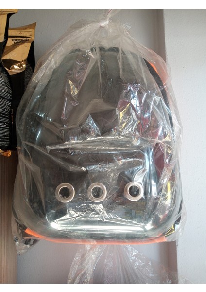 Evcil Hayvan Astronot El ve Sırt Taşıma Çanta 2 Fileli Cep 9 Hava Kanallıı