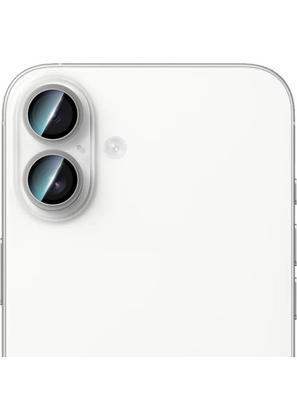 iPhone 16 Plus Uyumlu Alloy Serisi Oleofobik Anti Reflective Kamera Lens Koruyucu Gümüş
