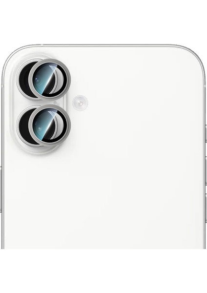 iPhone 16 Plus Uyumlu Alloy Serisi Oleofobik Anti Reflective Kamera Lens Koruyucu Gümüş fiyatları