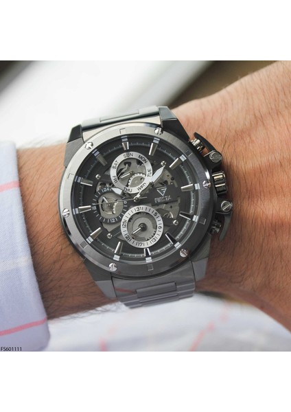 FS601111ÇELIK Kordonlu Erkek Kol Saati