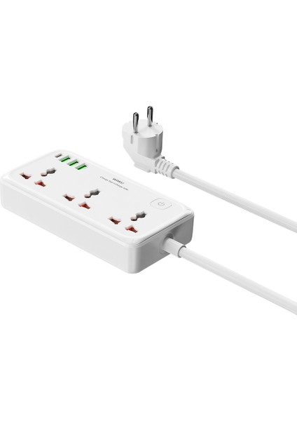 WI-S005 Gan Tech Teknolojili Çoklu Priz Power Strip 30W Beyaz modelleri