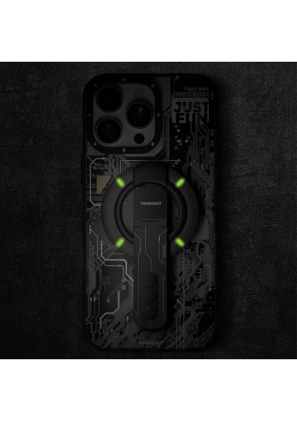 Technology Serisi Telefon ve Tabletler Için Magnetik Ring Stand Siyah