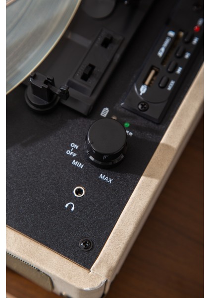 Dahili Hoparlörlü Pikap Müzik Kutusu Usb+Rca+Bluetooth FR-P101 Zenitte modelleri