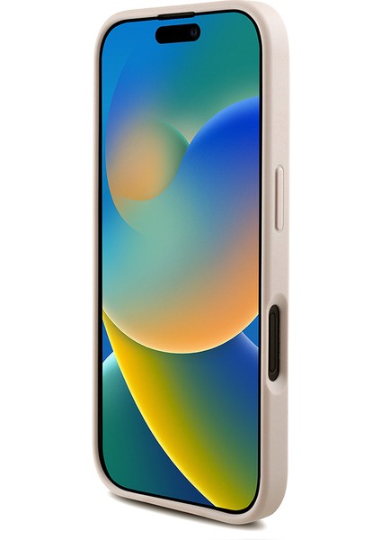 iPhone 16 Plus Uyumlu Kılıf Guess Lisanslı M-Safe Uyumlu Bilek Askı Ipli Yazı Logolu Kapak Pembe indirimleri