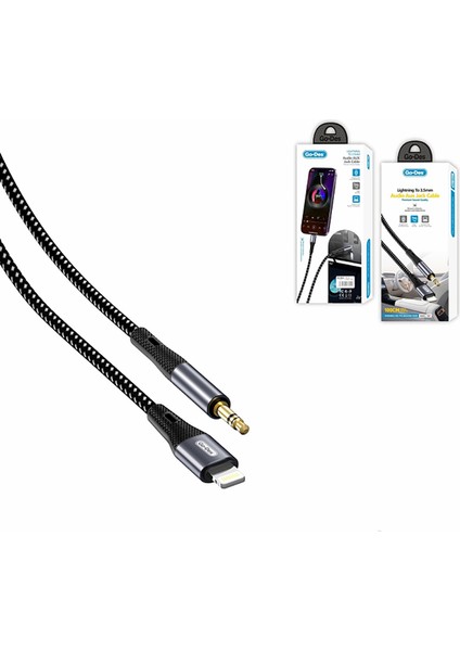 Go Des GAC-167 Lightning To 3.5mm Aux Audio Ses Kablo 1m Siyah fiyatları