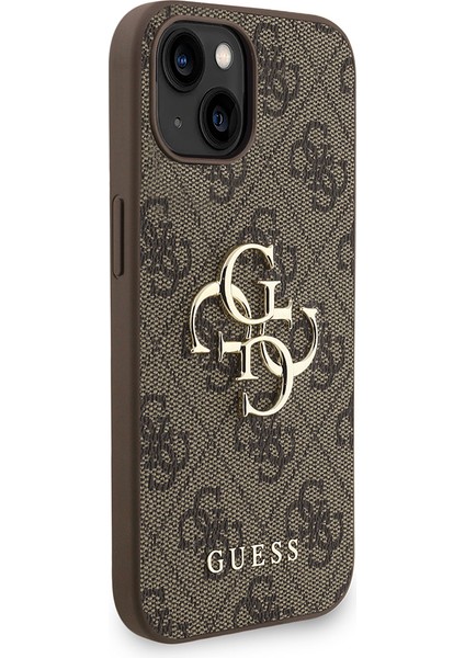 iPhone 14 Uyumlu Kılıf Guess Lisanslı Bilek Askı Ipli Metal 4g ve Yazı Logolu Kapak Kahverengi fırsatları