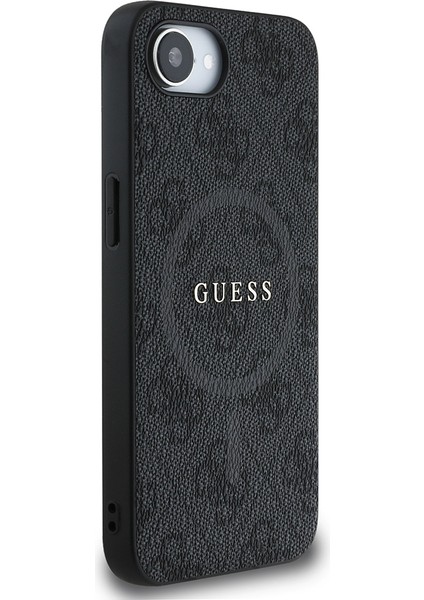 iPhone 16E Uyumlu Kılıf Guess Lisanslı M-Safe Uyumlu Pu Halkalı 4g Desenli Yazı Logolu Kapak Siyah fırsatları