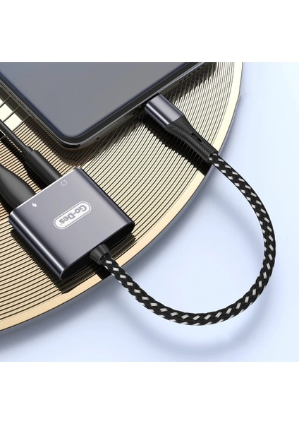 Go Des GD-UC160 2in1 Type-C To 3.5mm Aux Çevirici Ses Adaptörü Gri fiyatları