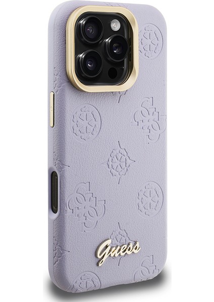 iPhone 16 Pro Max Uyumlu Kılıf Guess Lisanslı M-Safe Şarj Özellikli Kamera Standlı Peony Kapak Mor fırsatları
