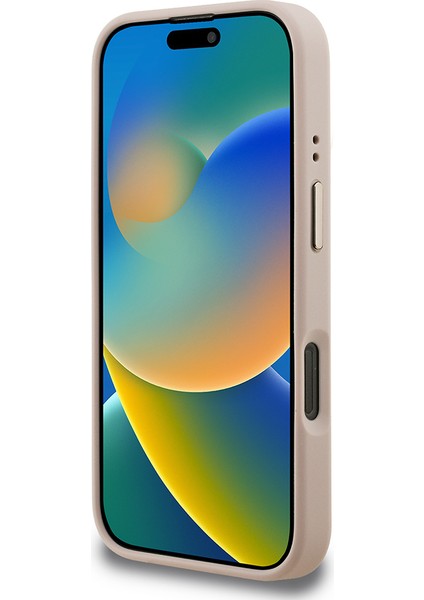 iPhone 16 Pro Uyumlu Kılıf Guess Lisanslı Metal 4g ve Yazı Logolu Kamera Standlı Kapak Pembe indirimleri