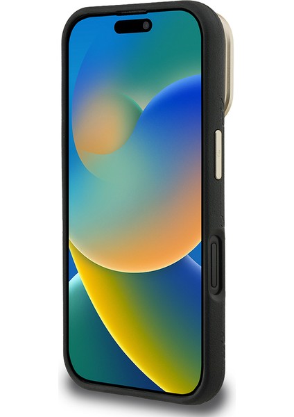 iPhone 16 Uyumlu Kılıf Guess Lisanslı M-Safe Şarj Özellikli Kamera Standlı Pu Deri Peony Kapak Siyah indirimleri