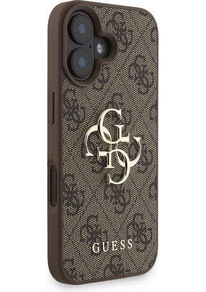 iPhone 16 Uyumlu Kılıf Guess Lisanslı Bilek Askı Ipli Metal 4g ve Yazı Logolu Kapak Kahverengi fırsatları