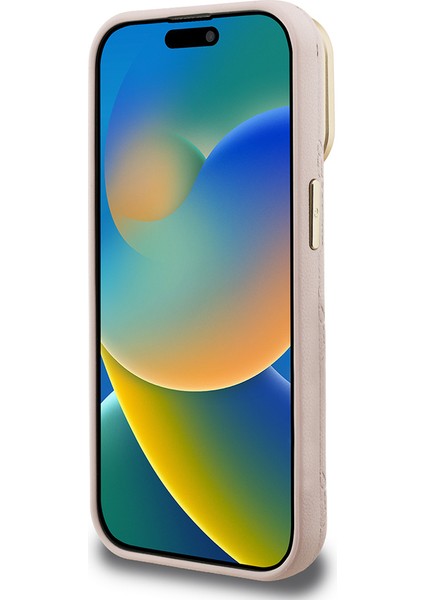 iPhone 15 Pro Max Uyumlu Kılıf Guess Lisanslı M-Safe Şarj Özellikli Kamera Standlı Peony Kapak Pembe indirimleri
